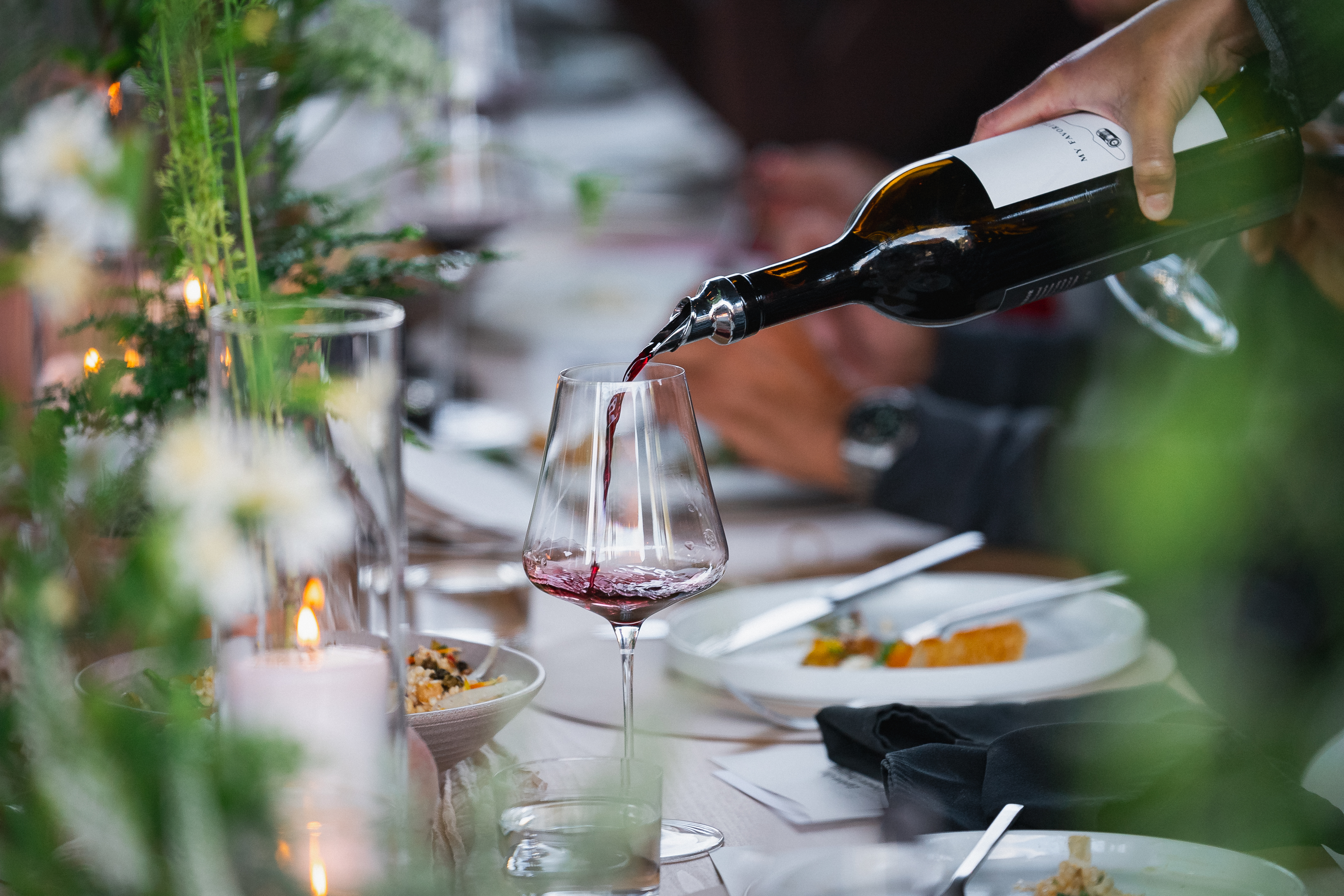 MFN Wines being poured at an event